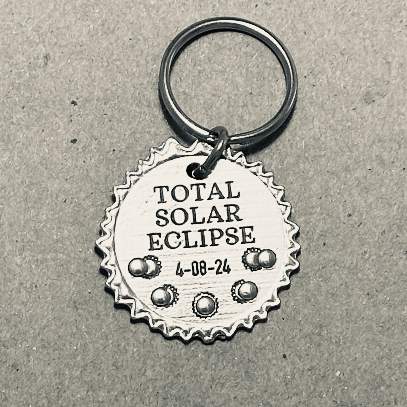 2024 Total Solar Eclipse Key Chain - Texas