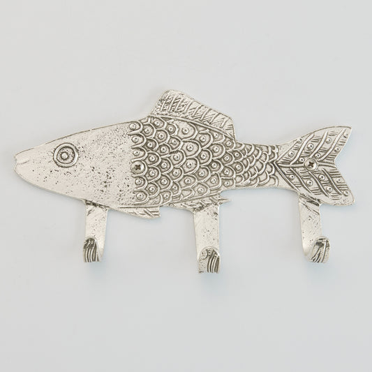 pewter fish key rack