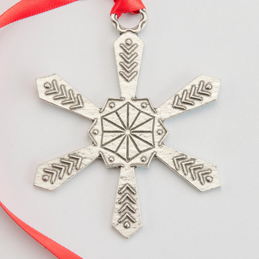 pewter snowflake, snow flake ornaments