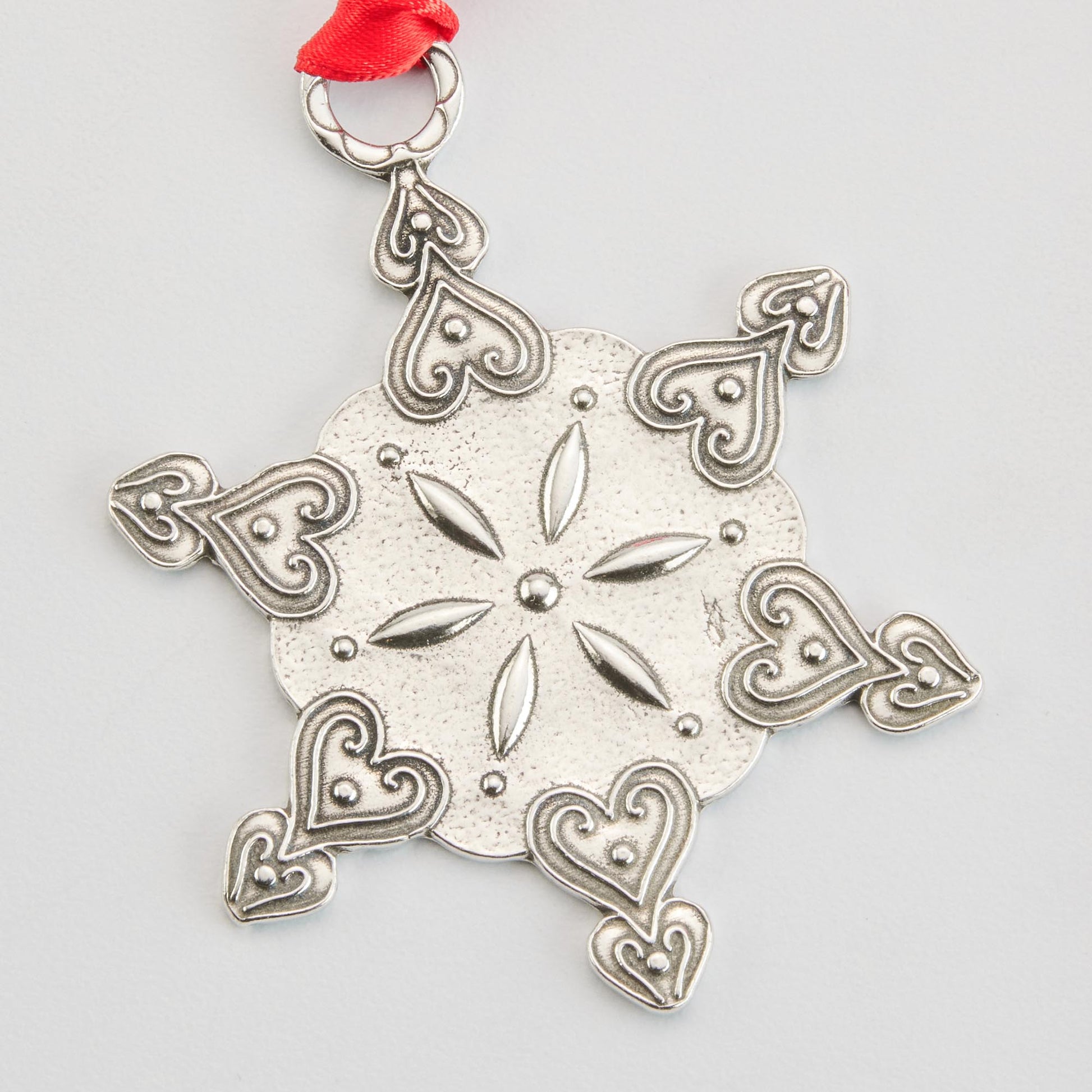 pewter snowflake, snowflake ornaments