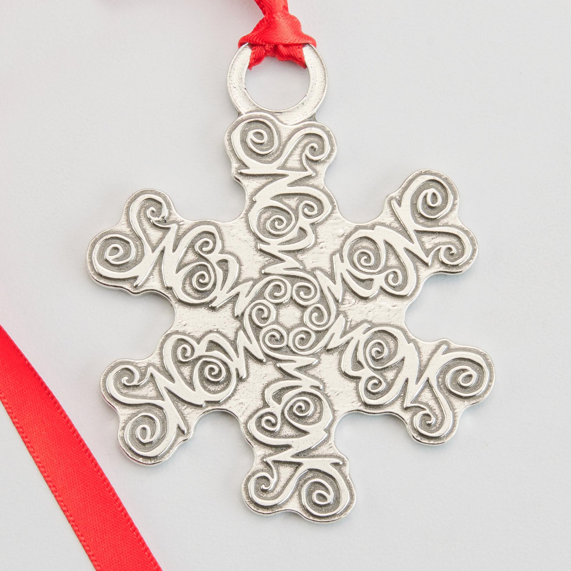 pewter snowflake, snowflake ornaments