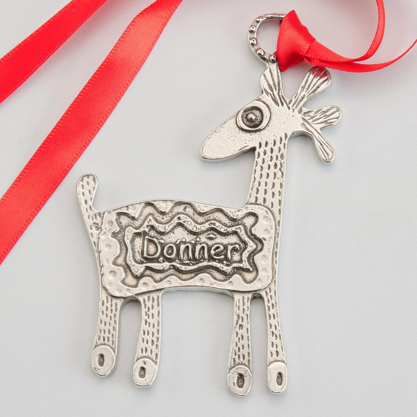 pewter Donner reindeer ornament