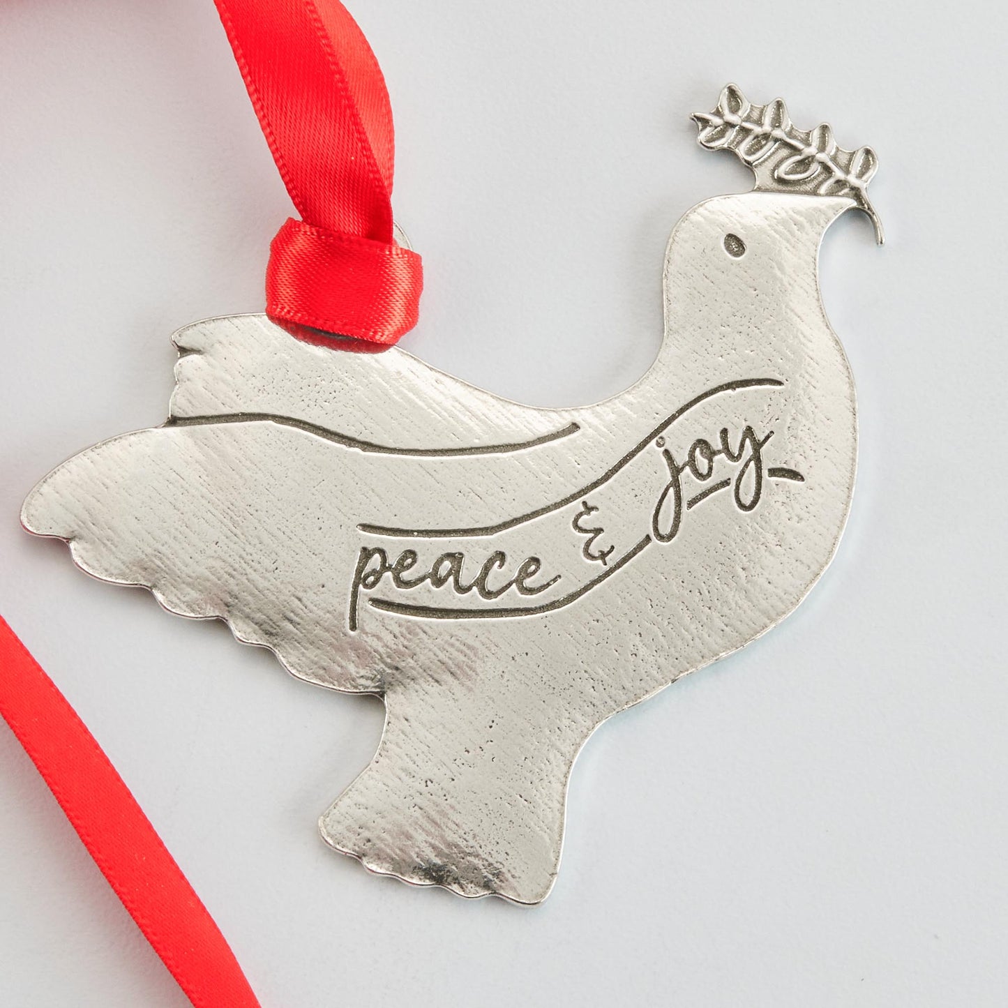 pewter dove ornament, bird ornaments