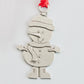 pewter snowman ornament