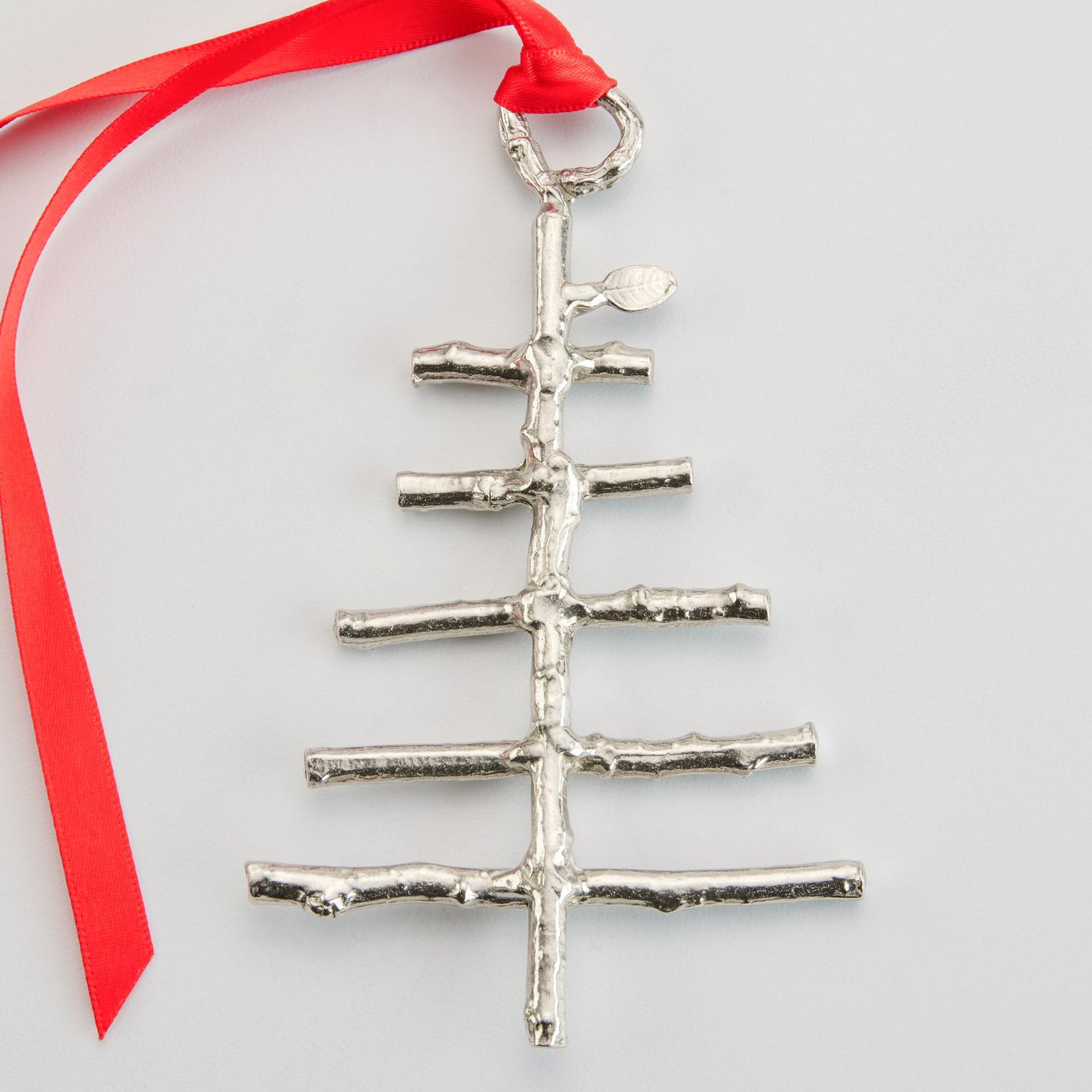 pewter tree twig ornament