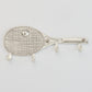 pewter tennis racquet key rack