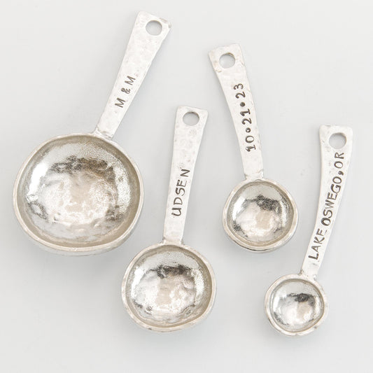pewter roman measuring spoons personalized