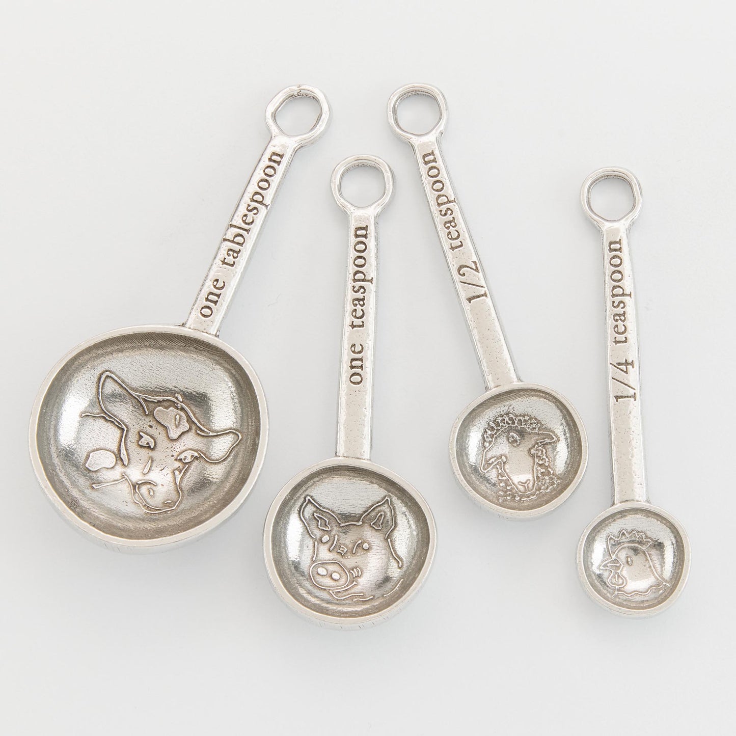 pewter farm to table measuring spoons