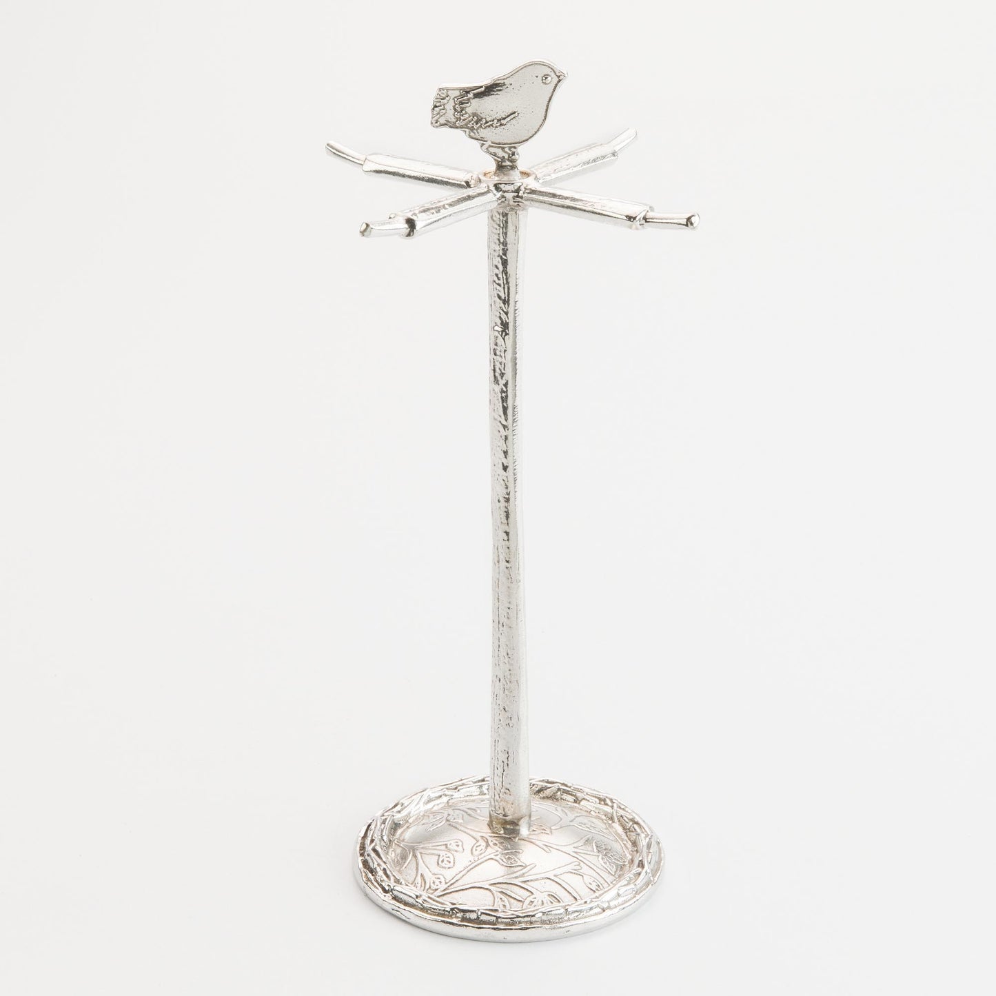 pewter bird measuring cup counter post