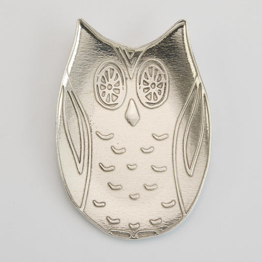 owl pewter spoon rest