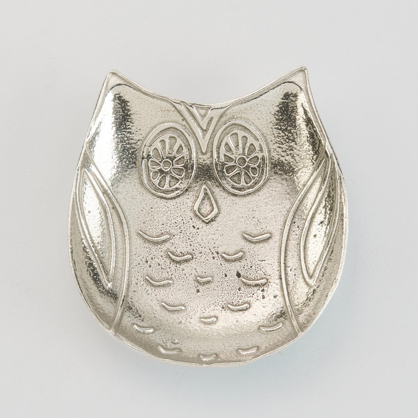 pewter owl teabag jewelry holder