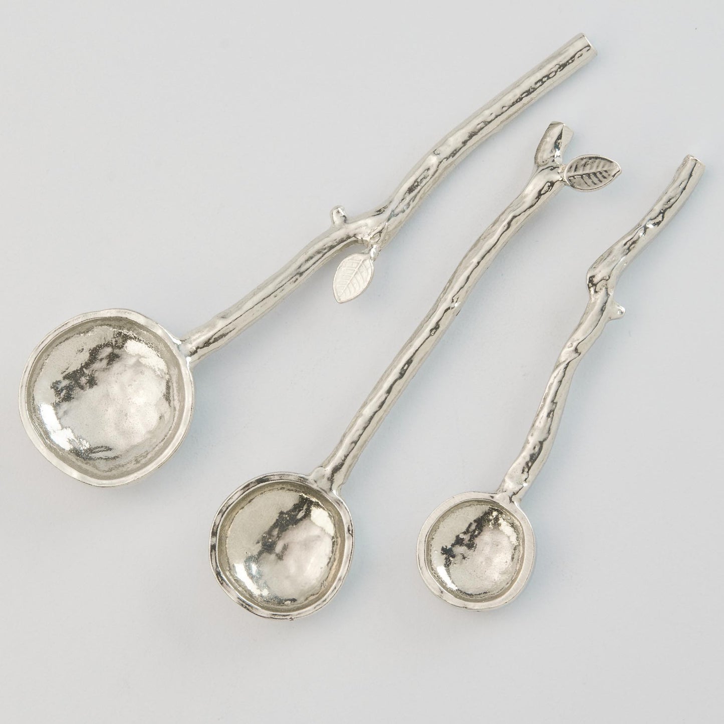 pewter trio of twigs condiment spoons