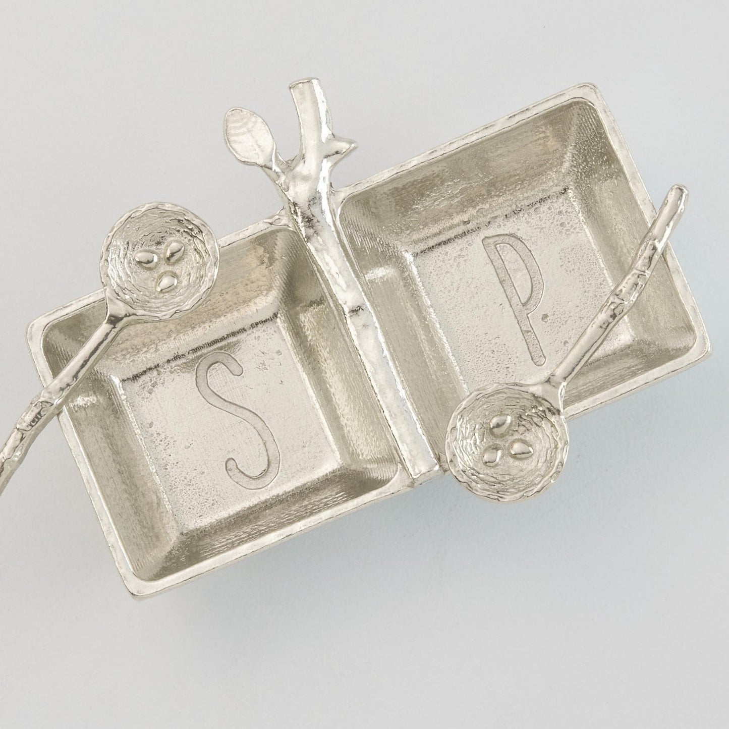 pewter salt and pepper tray